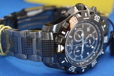   Invicta Racing Python Sport Watch Black Dial IP Band Chronograph New