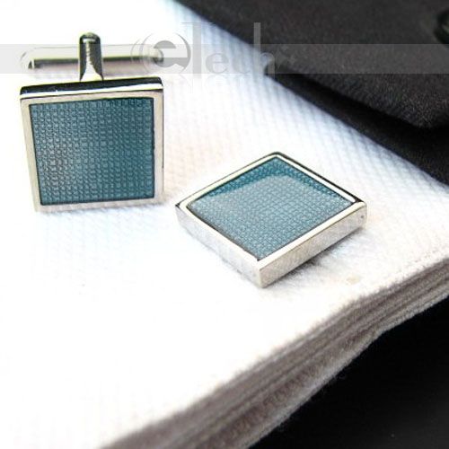 Deep Blue Enamel Cufflinks cuff links new  