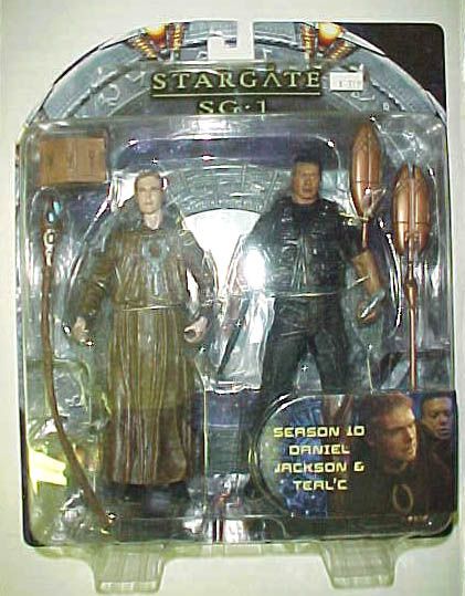 STARGATE SG 1 Season 10 Daniel Jackson Tealc Action Figure 2 Pack MISP 