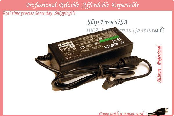 AC/DC Adapter Fits Sony Vaio PCG 2A1L PCG 2B1L PCG 281L  