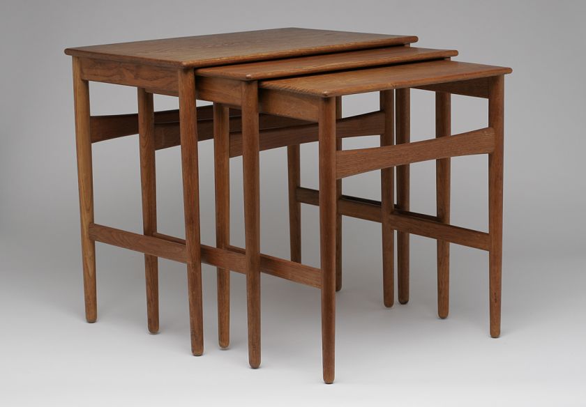 Vintage AT40 Hans Wegner Andreas Tuck Denmark Nesting Tables  