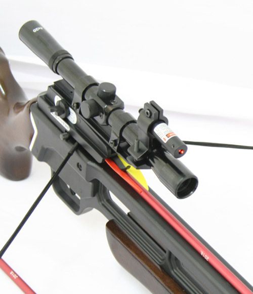 150 lbs Hunting Crossbow Scope Laser Arrows Cross Bow  