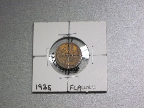 1935 Wheat Penny MINT FLAW Planchet   Offset RARE FIND  