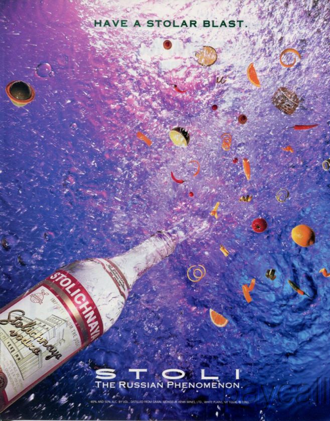 1994 Ad Stolichnaya Vodka Stoli the russian Phenomenon  