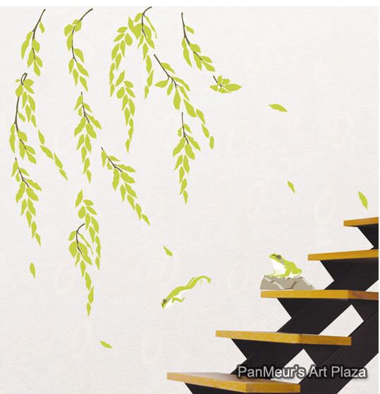 KR 22 Weeping Willow, Decals Decor Wall Art Sticker DIY  