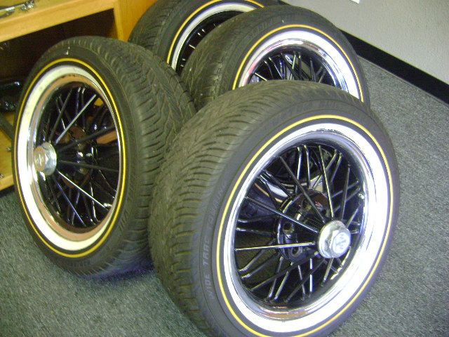 17 INCH SWANGER TEXAS WIRE WHEELS W/ VOGUE TIRES elbos  